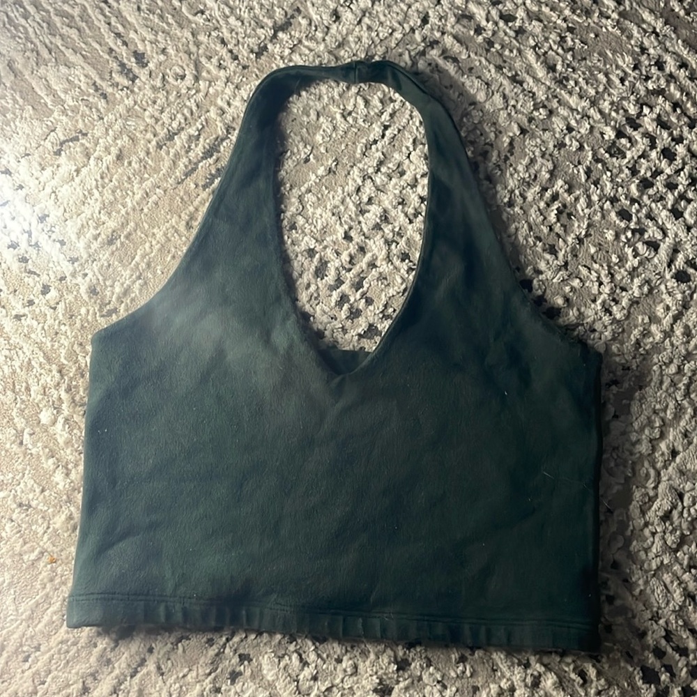 Forest green brandy halter top